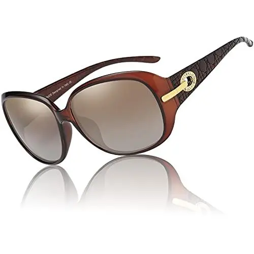 Produktbild: DUCO Klassische Damen Sonnenbrille Polarisiert Modische 100% UV-Schutz 6214 (Braun)