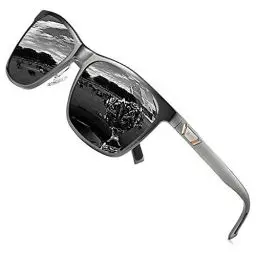 Produktbild: DUCO Polarisiert Sonnenbrille für Herren mit UV400 Schutz Retro Rechteckig Rahmen Ultraleichte Metallrahmen Brillengläser Fahrerbrille Sportsonnenbrille 3029H (Gunmetal)