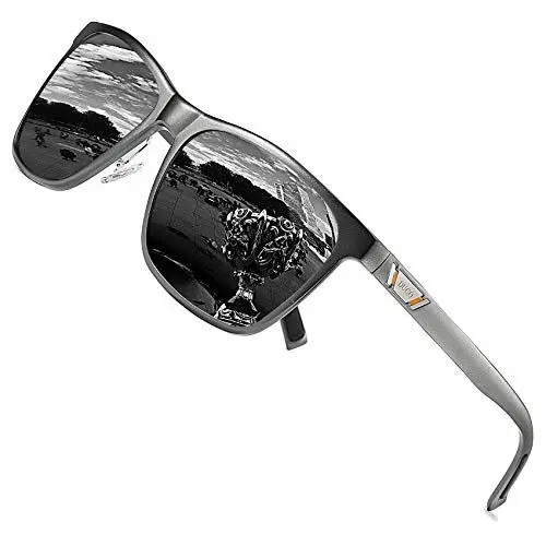 Produktbild: DUCO Polarisiert Sonnenbrille für Herren mit UV400 Schutz Retro Rechteckig Rahmen Ultraleichte Metallrahmen Brillengläser Fahrerbrille Sportsonnenbrille 3029H (Gunmetal)