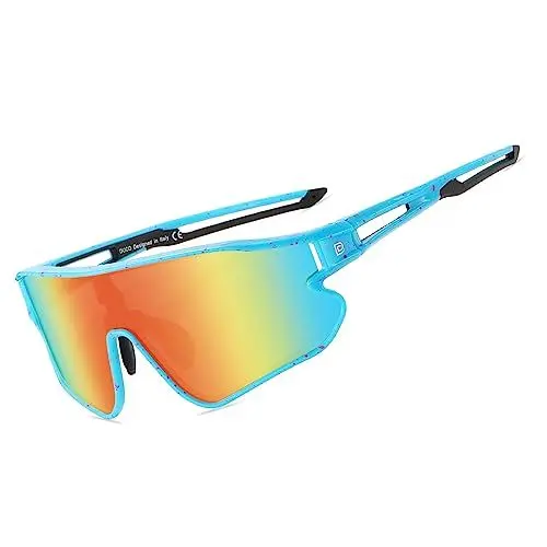Produktbild: DUCO Polarisierte Radsportbrillen Herren Sonnenbrillen Baseball Damen Sonnenbrille Fahrradbrille UV400 Sport Radfahren Sportbrille Laufbrille für Männer Frauen DC0023 ﻿