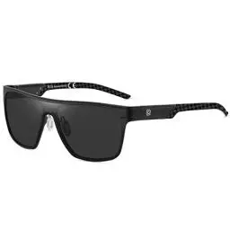 Produktbild: DUCO Quadratische Polarisierte Sonnenbrille für Herren Sport Fahren Angeln Sonnenbrille Flat Top Shield Shades UV 400 Schutz DC8230 (Schwarz Rahmen Schwarz Tempel Grau Linse)