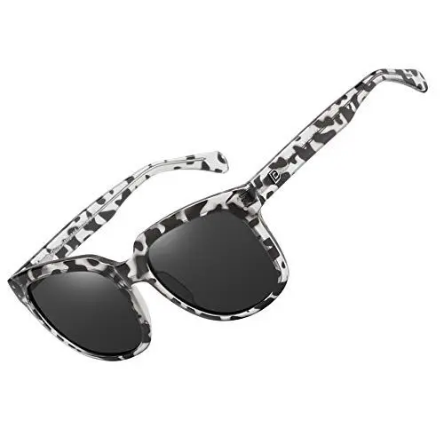 Produktbild: DUCO Retro Polarisierte Damen Sonnenbrille 100% UV400 Schutz Outdoor Brille für Fahren Golf Angeln 2148 (Black Hawksbill Turtle)
