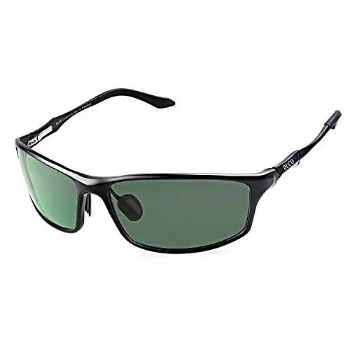 Produktbild: DUCO Sonnenbrille Herren Polarisierte Sportbrille Fahrerbrille für Männer Al-Mg Metallrahme Brillen 8201 (Grün)