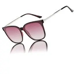 Produktbild: DUCO Sonnenbrille für Damen Polarisiert Sonnenbrille mit UV400 Schutz Vintage Klassisch Runde Metall Rahmen Leichtgewicht Übergroß Sonnenbrillen W016 (Lila)