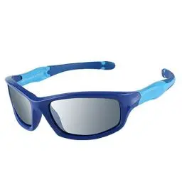 Produktbild: DUCO kinder sport style polarisierenden sonnenbrillen flexiblen rahmen für die jungen und mädchen (Blau/Silber Gespiegelt)