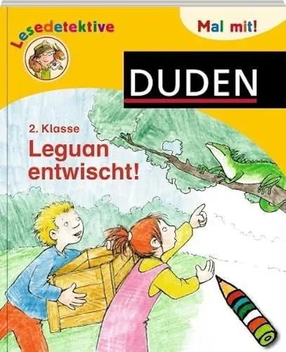 Produktbild: Duden Lesedetektive. Mal mit! Leguan entwischt!, 2. Klasse