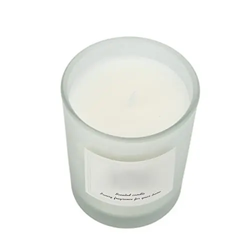 Produktbild: Duftkerze, Aromatherapie-Kerze, Natürliches Sojawachs, Starker Duft, Exquisit, Breite Verwendung, Schönes Heimdekorationsgeschenk (Transparente gefrostete Tasse Bluebell)