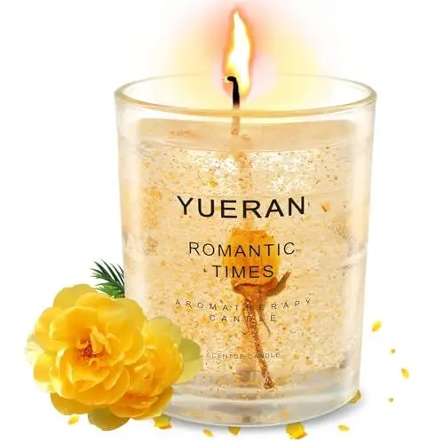 Produktbild: Duftkerze, Berlin Maiden-Duftkerze mit Getrockneter Weißer Rose, 45H Dauer Duftkerzen Geschenkset im Glas Scented Candle Anti Tabak Kerzen für Frauen Frau Ihn Partner Freund (350g)