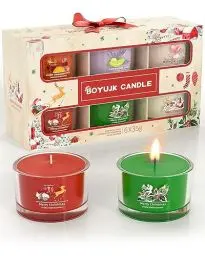 Produktbild: Duftkerze Weihnachten, Weihnachtskerze Set 6er Pack, Weihnachtskerzen Geschenke für Frauen und Männer, Weihnachtliche Duftkerzen, Kerze Weihnachten