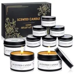 Produktbild: Duftkerzen Geschenkset für Frauen,Duftkerze Set Geschenke für Männer, 9 x 70g Sojawachs - Langanhaltender Duft - 180 Stunden Brenndauer Aromatherapie Kerzen Klein Geschenke für Weihnachten,Geburtstag