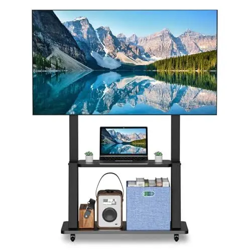 Produktbild: Duiliuu TV Ständer Rollbar,Fernsehständer mit Rollen, Bodenständer TV Wagen für 32-75 Zoll TV，Höhenverstellbar Tv Ständer,Mobiler Tv-Standfüße, Max 50KG,Max Vesa 600x400