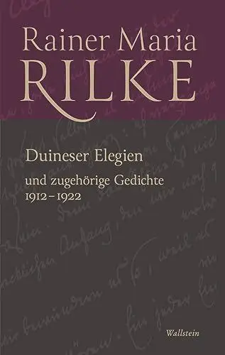 Produktbild: Duineser Elegien: und zugehörige Gedichte 1912-1922 (Rainer Maria Rilke. Werke. Historisch-kritische Ausgabe)