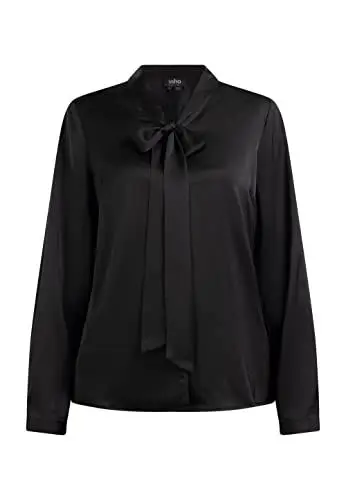 Produktbild: dulcey Damen Schluppenbluse 17324716-DU02, SCHWARZ, M