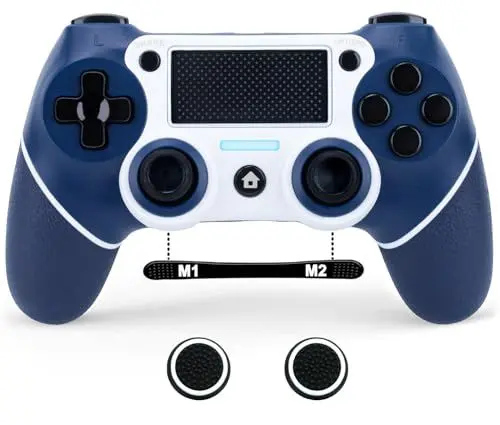 Produktbild: DuLingKer Wireless Controller Kompatibel für PS4/Pro/Slim, Bluetooth Gaming Controller mit Vibration Funktion, 6-Achsen-Gyro, Turbo, 1000mAh Akku, Audio, Game Controller Kompatibel mit PS4