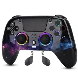Produktbild: DuLingKer Wireless Controller Kompatibel für PS4, Game Controller mit Hall Effect Stick/Trigger(NO Drift), RGB-Licht, Dual Vibration, Audio, M1/M2-Taste, Controller Kompatibel mit PS4/Pro/Slim