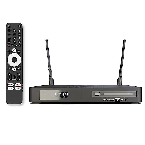 Produktbild: Dune HD Premier 4K Pro Android TV 11 | Streaming Media Player | Netflix 4K Dolby Vision & Atmos | 4GB/32GB, HDD 2.5 Slot, AV1, Wi-Fi 6, 1Gbit, ISO DV P7 FEL MKV AFR | HDR10+ | DTS | Voice Control