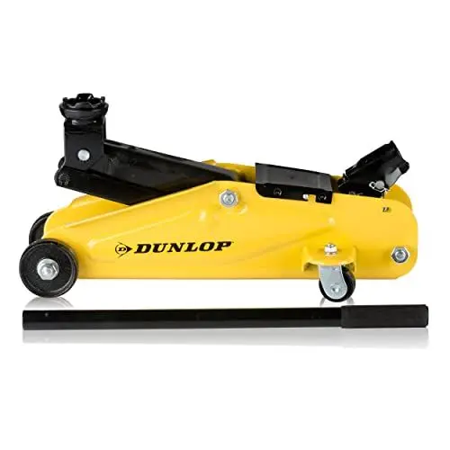 Produktbild: Dunlop Wagenheber Hydraulisch Jack - Hydraulischer Wagenheber 2T - Unterstellböcke KFZ - Auto Hebebühne 135-305 mm - Zieh- & Hebevorrichtungen - Werkstattausrüstung Kompakt und mit Rollen