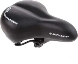 Produktbild: Dunlop FGC19 extra weicher ergonomischer Gel Fahrradsattel, Damen u. Herren Touring Cityradsattel gefedert, Komfort Gelsattel, Fahrrad Sattel gepolstert, schwarz