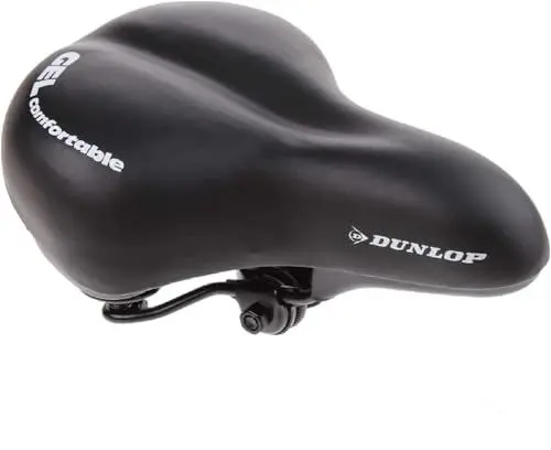 Produktbild: Dunlop FGC19 extra weicher ergonomischer Gel Fahrradsattel, Damen u. Herren Touring Cityradsattel gefedert, Komfort Gelsattel, Fahrrad Sattel gepolstert, schwarz