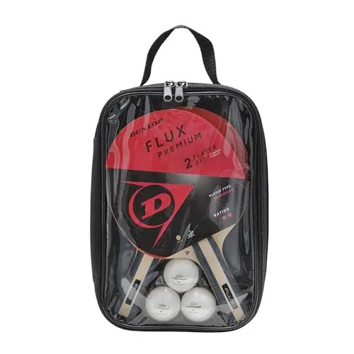 Produktbild: Dunlop Flux Premium Tischtennisschläger-Set, 2 Stück% 3 Bälle