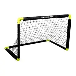 Produktbild: Dunlop Fußballtor - Fussballtor 90 x 59 x 61 cm - Faltbares fußball Tor - Fussballtore für Garten Kinder und Erwachsene - Fussball Trainingszubehör für Innen und Außen - Metall - Schwarz/Gelb