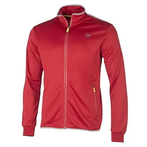Produktbild: Dunlop Herren Sport Tennis Traininsjacke – Club Line, Knitted Jacket, Rot