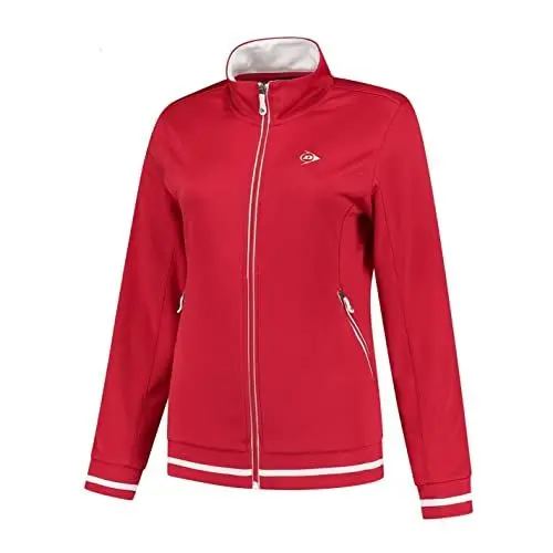 Produktbild: DUNLOP Kinder Sport Tennis Jacke – Club Line, Knitted Jacket, Mädchen, Rot