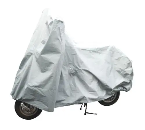 Produktbild: Dunlop Roller und Motorrad Abdeckplane - Universelle Motorradabdeckung - Geeignet für Windschutzscheibe - wasserdichte Motorad Plane für den Außenbereich - 246 x 104 x 127 cm - Kunststoff - Grau