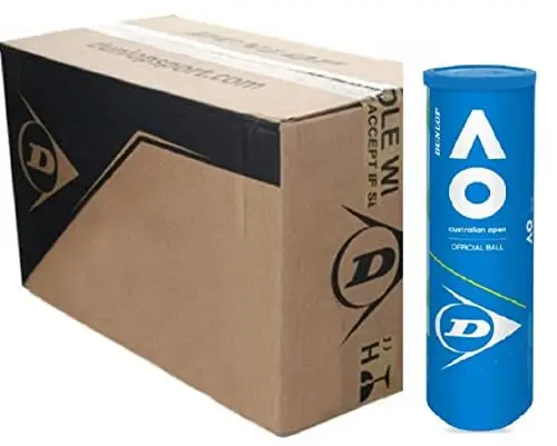 Produktbild: DUNLOP Australian Open Tennisbälle 72er Pack (18x4er Dose, Gelb, 70 mm)