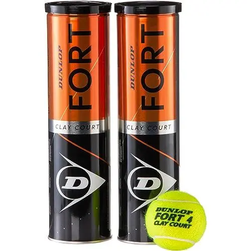 Produktbild: Dunlop Tennisball Fort Clay Court – für Sandplatz, Rasen & Hartplatz (2x4er Dose)