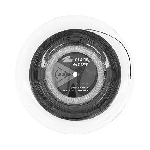 Produktbild: Dunlop Tennissaite, Black Widow String, 200m Saitenrolle, 1,26mm, 17g