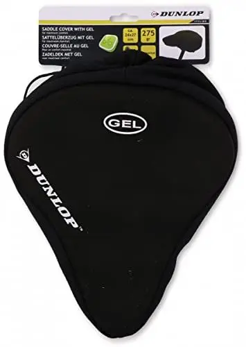 Produktbild: Dunlop - Fahrrad Sitzbezug Gel - Fahrradsattelbezug mit Gel - Komfortabel Radfahren - Schwarz