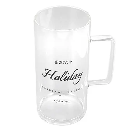 Produktbild: Duokon Glastasse, 700 Ml, Bequeme Kaffeetasse aus Borosilikatglas mit Griff für Wasser (Urlaub)
