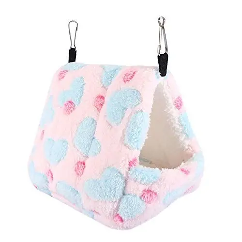 Produktbild: Ratten Hamster Haus Bett Winter warmes kleines Haustier Eichhörnchen Igel Chinchilla Kaninchen Guinea Haus Käfig Nest(Rosa-22*21)
