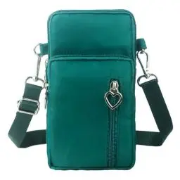 Produktbild: DuoLmi Umhängetaschen für Frauen, wasserdichte Handytasche, Nylon-Handgelenktasche, Reißverschluss, Handytasche, Handtasche, Armband, Umhängetasche, Samsung Galaxy S23, S22…