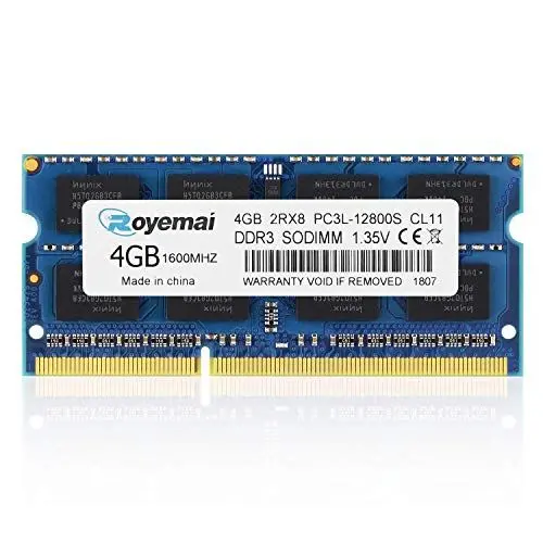 Produktbild: DUOMEIQI DDR3 1600 PC3-12800S 4GB RAM 4GB 2Rx8 204-pin Dimm CL11 1,35V Laptop Arbeitsspeicher Module Upgrade