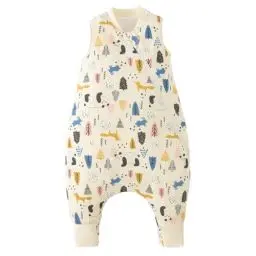 Produktbild: Duomiaomiao Baby Schlafsack mit füßen, Winter mit füßen,100% Baumwolle Schlafsack Baby, Baby Jungen 2.5 tog mit Schlafsack, Cartoon-Panda,Atmungsaktiv (100-110)