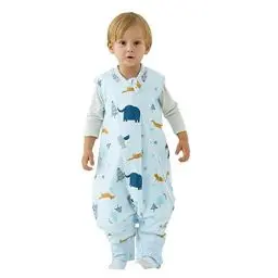 Produktbild: Duomiaomiao Schlafsack mit füßen winter, Schlafsack mit füßen ganzjahres, 100% Baumwolle Schlafsack winter mit füßen, Schlafsack baby 2.5 Tog, Schlafsack mit Beinen für Jungen und Mädchen
