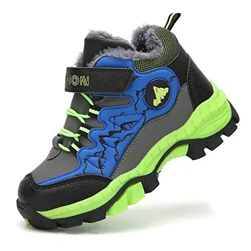 Produktbild: DUORO Jungen Trekking Wanderschuhe Kinder Schnee Stiefel Warmfutter Schneestiefel Wanderstiefel (37 EU, Grün)