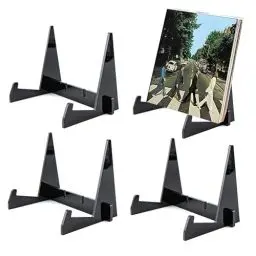 Produktbild: duozoanz Schallplatten Rahmen Acryl Vinyl Ständer 3er Set Schallplattenständer Schallplatten Halter Regal für Aufbewahrung Vinyl LP Records DVD, Schwarz