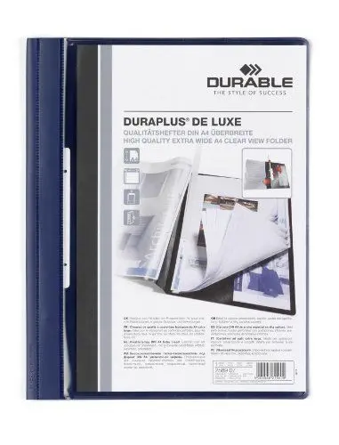 Produktbild: Durable Angebotshefter Duraplus de Luxe, dunkelblau, 25er Packung, 258907