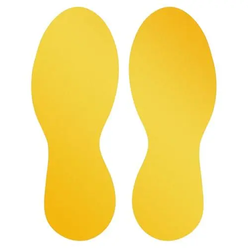 Produktbild: Durable Bodenmarkierung Fußform (Selbstklebende Markierungsfüße, 5 Paar) RAL 1003 Signalgelb, 172704