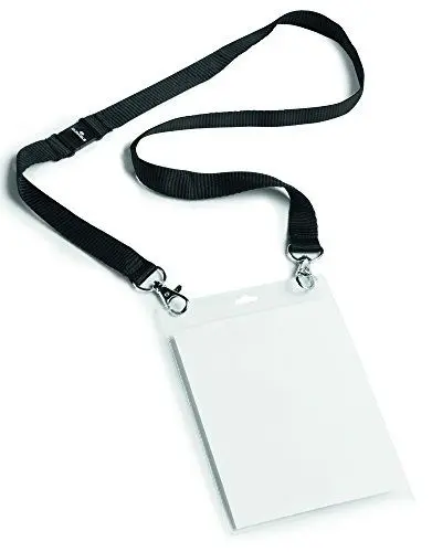 Produktbild: Durable Event-Namensschild A6 mit Textilband Duo, 10 Stück, schwarz, 852501