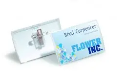 Produktbild: Durable Namensschild Click Fold, mit Kombiklemme, 54 x 90 mm, 70% recycl. PP, 25 Stück, 821419