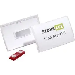 Produktbild: Durable Namensschild Click Fold, mit Magnet, 40 x 75 mm, 70% recycl. PP, 10 Stück, 821219