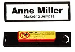 Produktbild: Durable Namensschild Clip-Card (mit Magnet, 17 x 67 mm) Packung à 25 Stück, schwarz, 813201