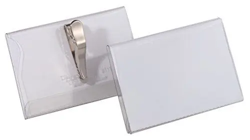 Produktbild: Durable Namensschild (mit Krokoklemme, 54 x 90 mm) Packung à 25 Stück, transparent, 811119