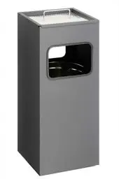 Produktbild: Durable Papierkorb Metall mit Ascher, entnehmbarer Inneneimer und Ascher, eckig, anthrazit, 333158