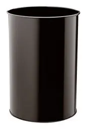 Produktbild: Durable Papierkorb Metall rund, 30 Liter, schwarz, 330301