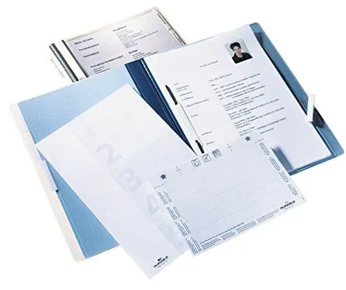 Produktbild: Durable Personalhefter mit Deckblatt und Taben, 5 Unterteilungen, inkl. Hängeschiene, 5 Stück, blau, 255506
